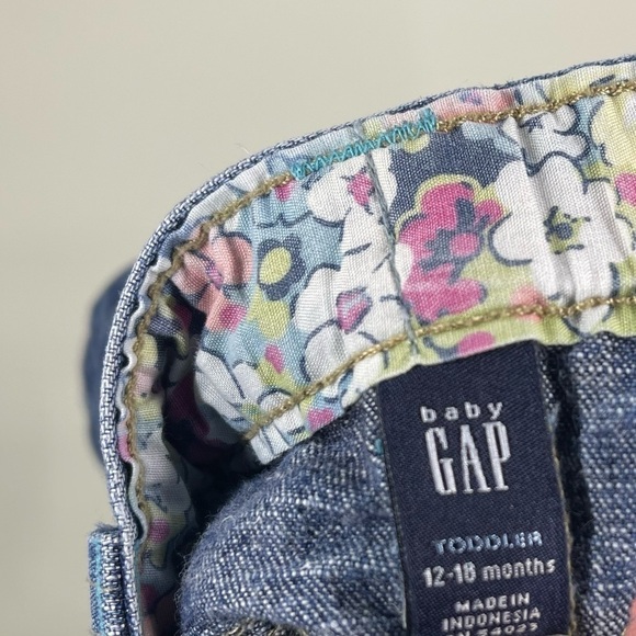 BABY Gap Denim Skirt 12-18m With Patches - Picture 10 of 10